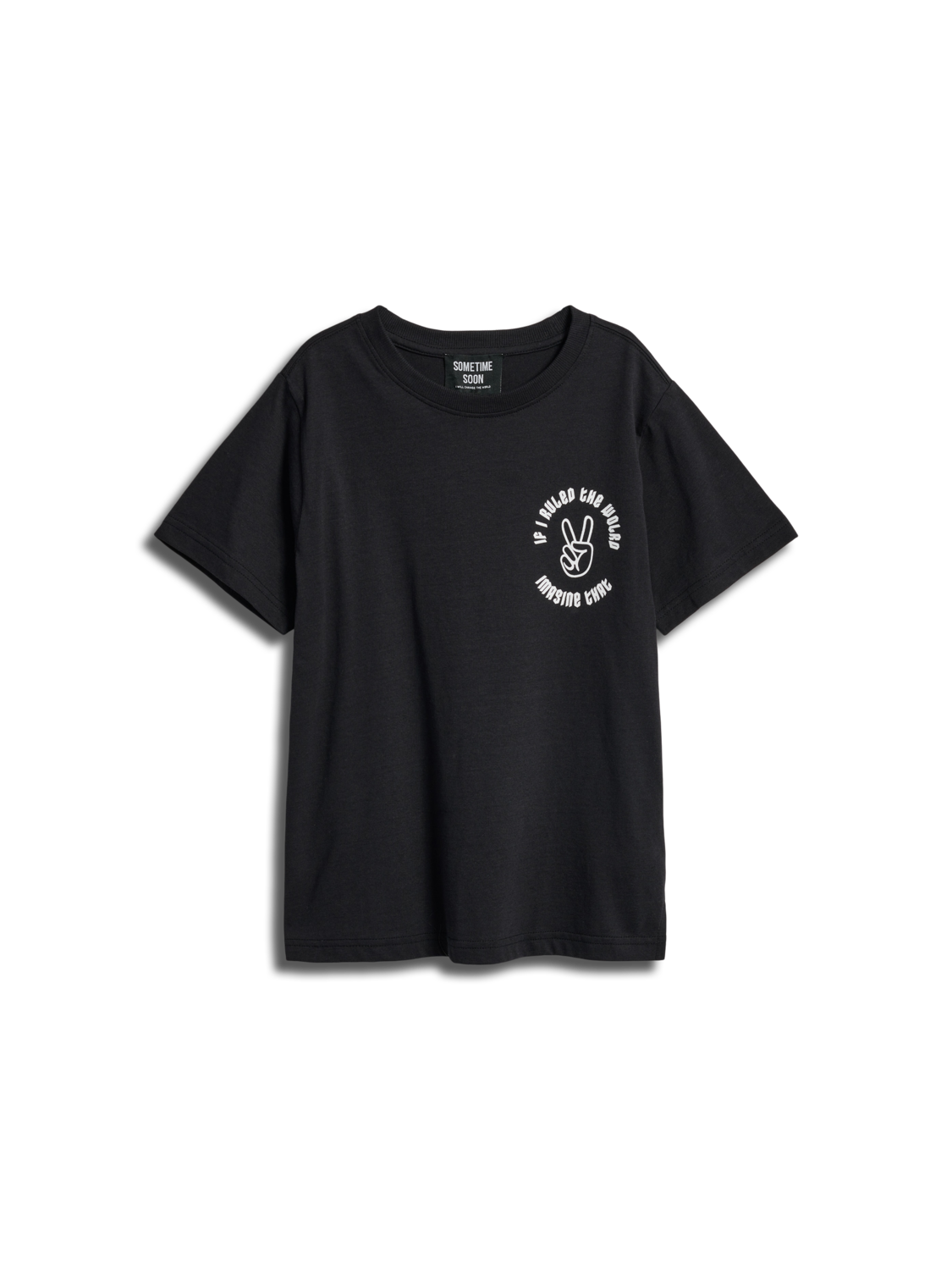 stsCROWN T-SHIRT S/S, BLACK, packshot