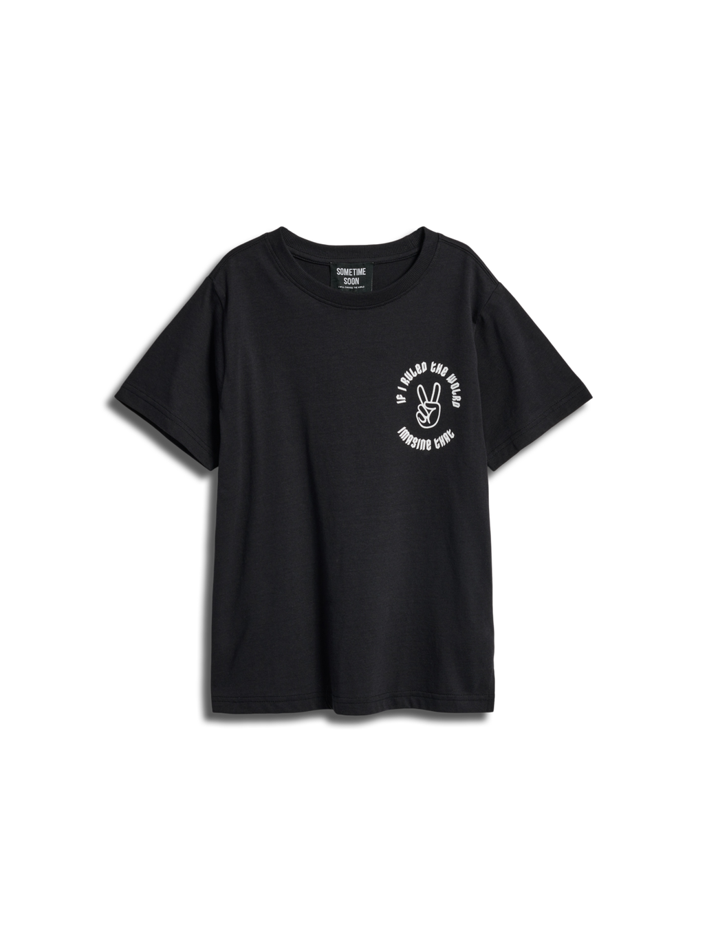 stsCROWN T-SHIRT S/S, BLACK, packshot