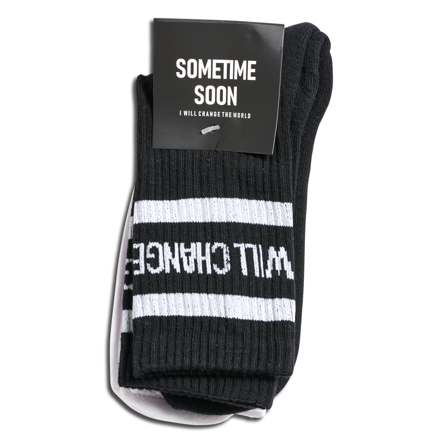 stsCARBON SOCKS 2PK, BLACK/WHITE, packshot