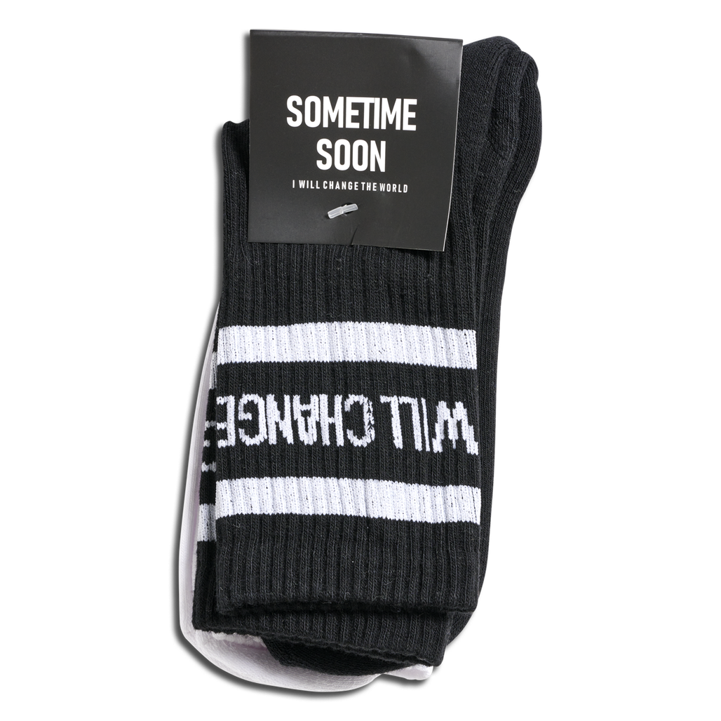 stsCARBON SOCKS 2PK, BLACK/WHITE, packshot