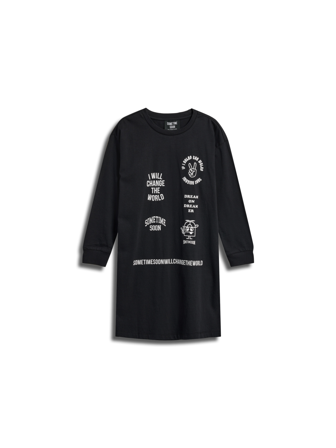 stsOLGA DRESS LS, BLACK, packshot