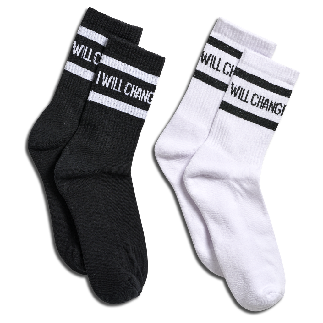 stsCARBON SOCKS 2PK, BLACK/WHITE, packshot